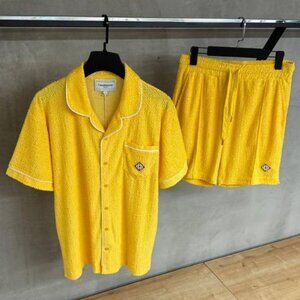 Casablanca Men New Casual Shirt Set Large Size